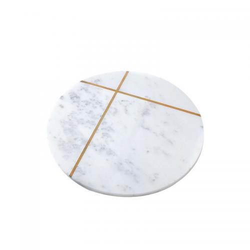 Marble Cheese Board with Copper Lines