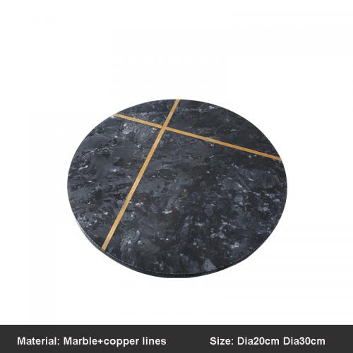 Marble Cheese Board with Copper Lines