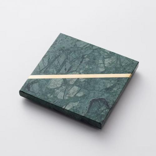 Marble Coaster With Copper Line