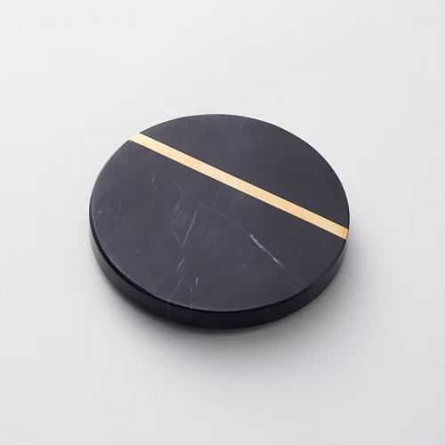 Marble Coaster With Copper Line