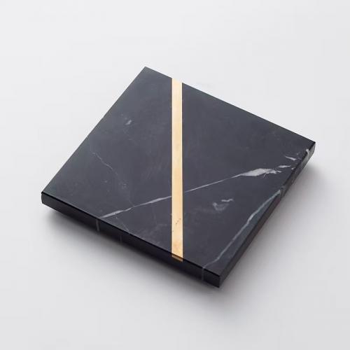 Marble Coaster With Copper Line