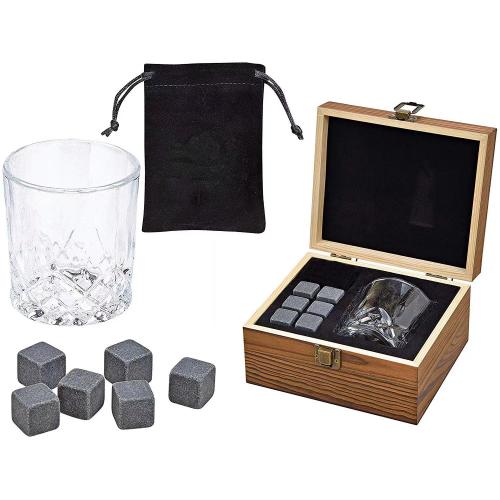 Whiskey Stone Set with Wood Box